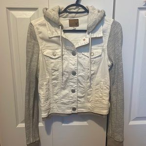 American Eagle denim hoodie jacket